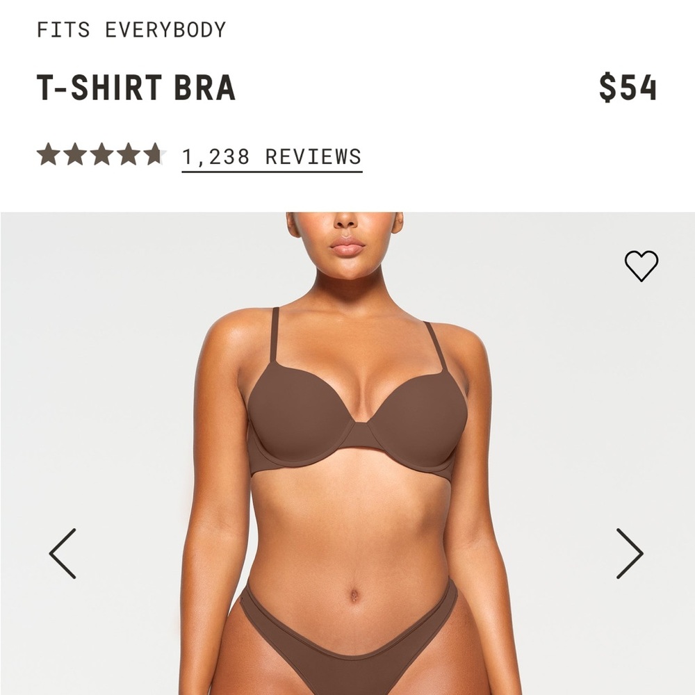 NWOT Skims fits everybody tshirt bra 34DD